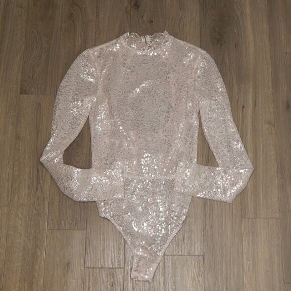 Victoria’s Secret Sparkle Lace Bodysuit Small - Picture 1 of 7